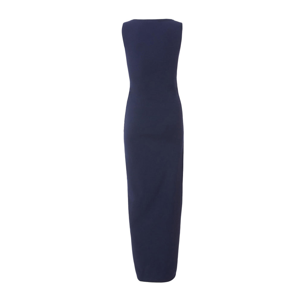 Quiz Clothing Navy Blue Round Neck Sleeveless Bodycon Maxi Dress