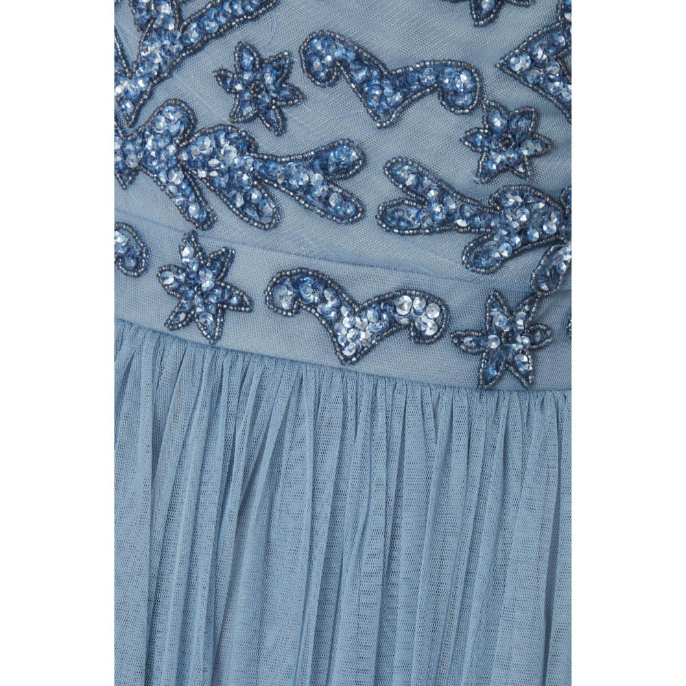 Quiz Clothing Women Blue Polyester Embellished Dress