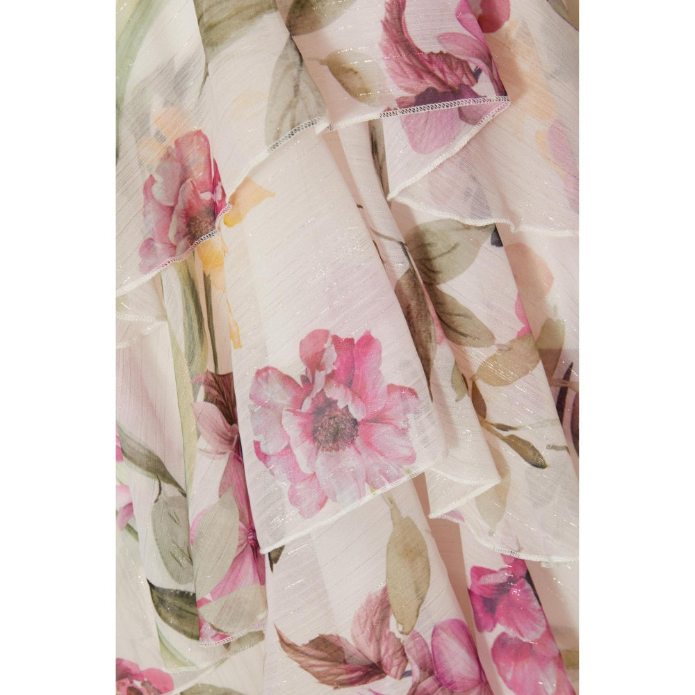 Quiz Clothing Women White Polyester Floral Dress
