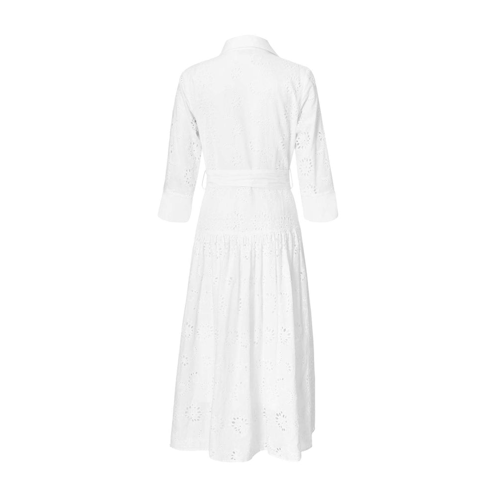 Quiz Clothing White Women Shirt Dress With Belt