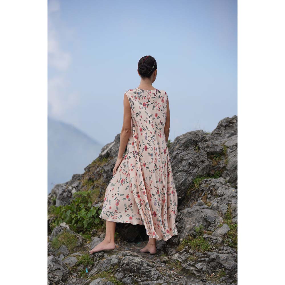 Raas Life Malini Ivory Floral Maxi Dress