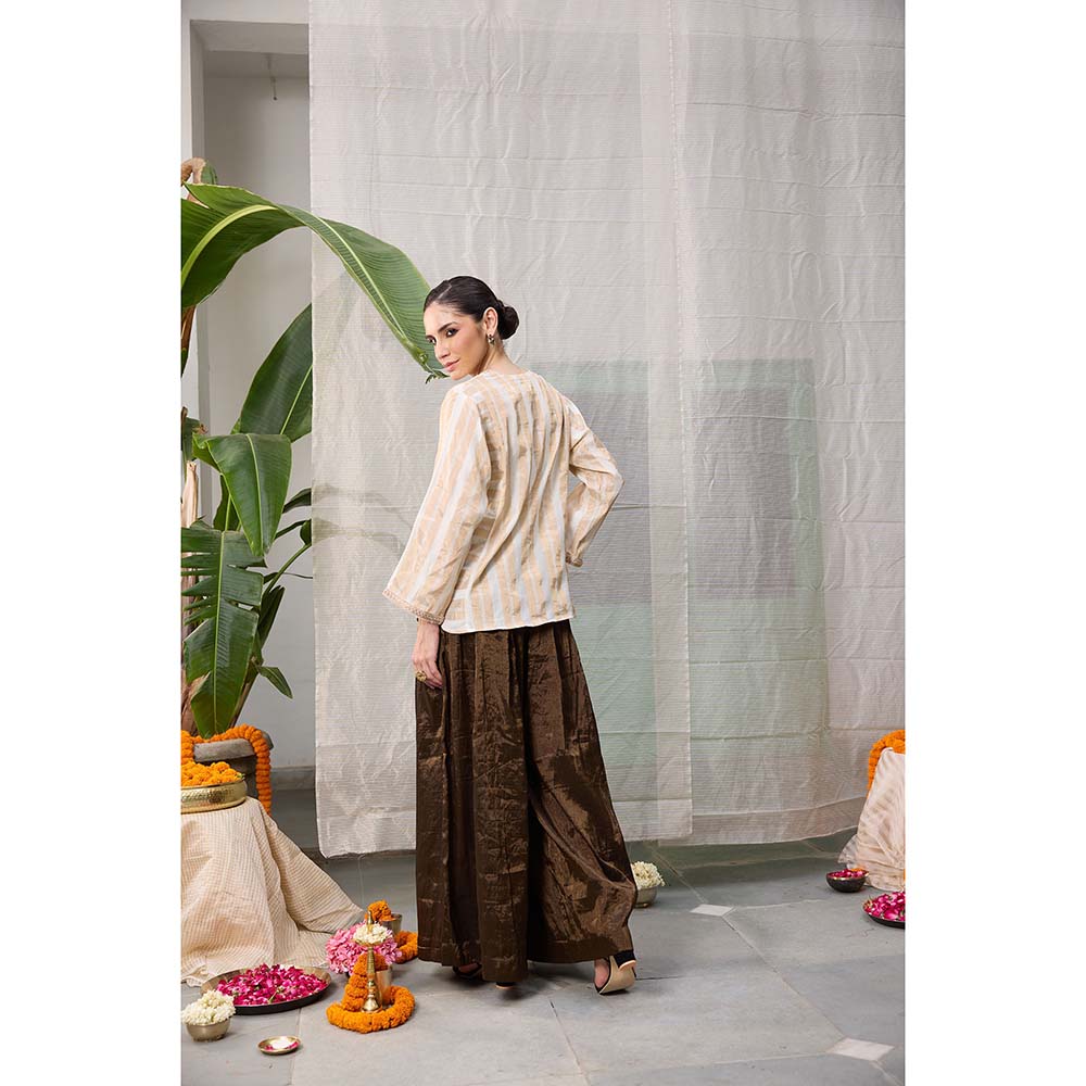 Raas Life Kaveri Brown Palazzo