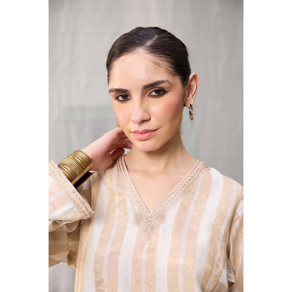 Raas Life Kaveri Tissue Chanderi Kurta and Palazzo (Set of 2)