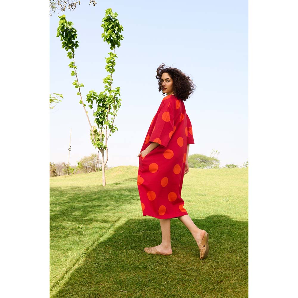 Raas Life Red Marie Printed Dress