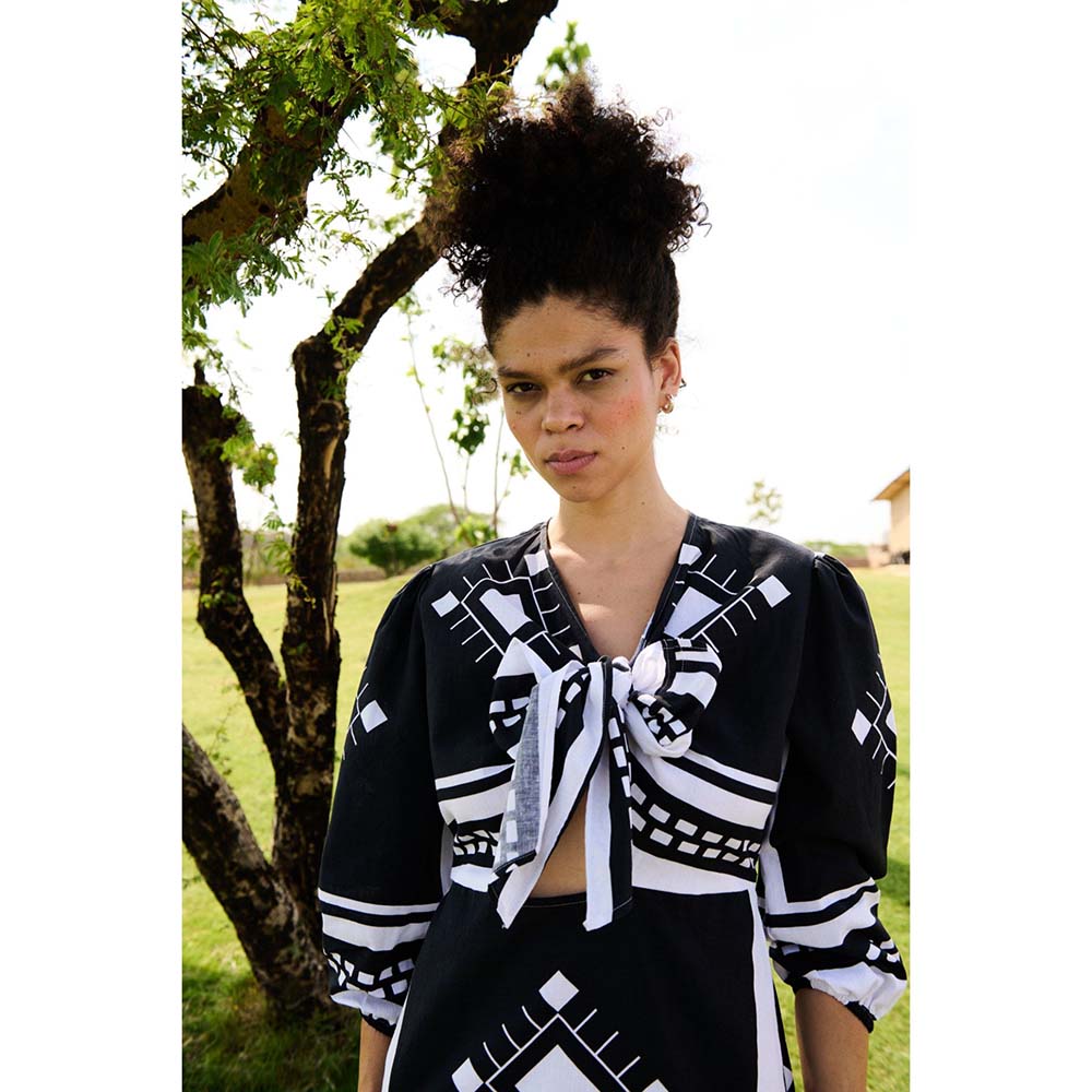 Raas Life Black Dahlia Printed Dress