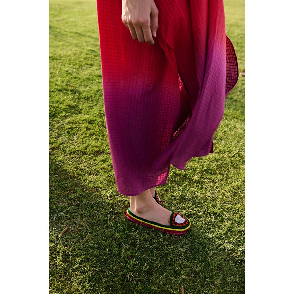 Raas Life Multi-Color Angela Kaftan Style Ombre Dress