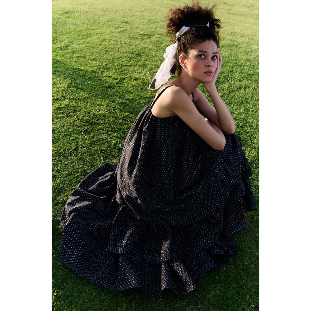 Raas Life Black Princess Dress Printed Dress