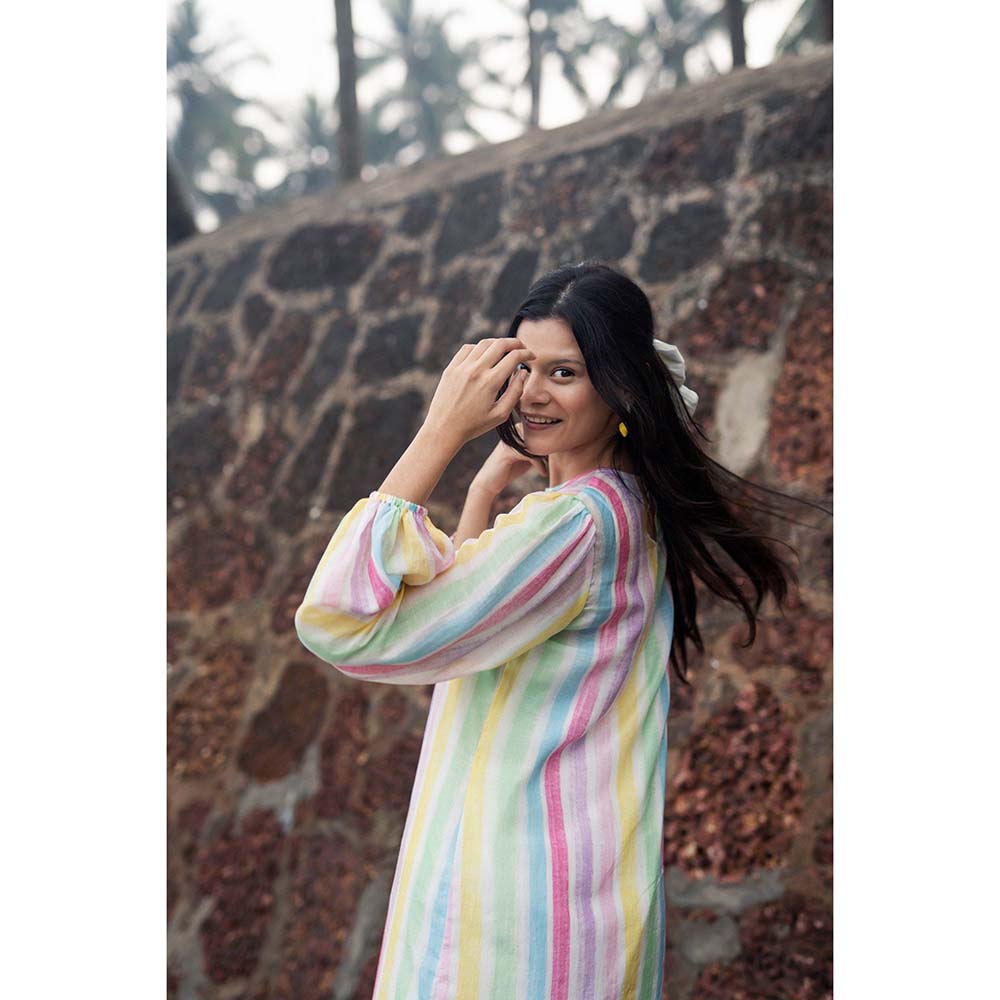 Raas Life Multi-Color Zavi Stripe Dress