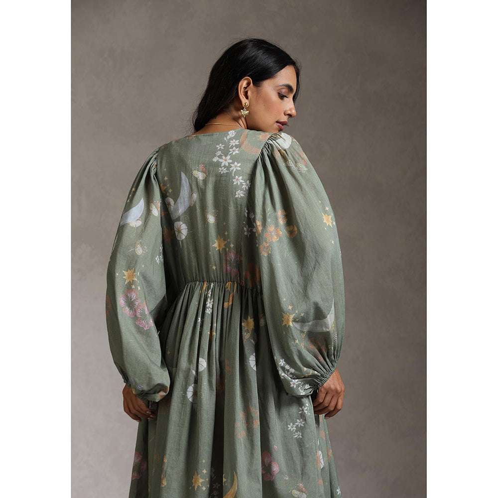 Raiman Sage Noorah Embroidered Dress