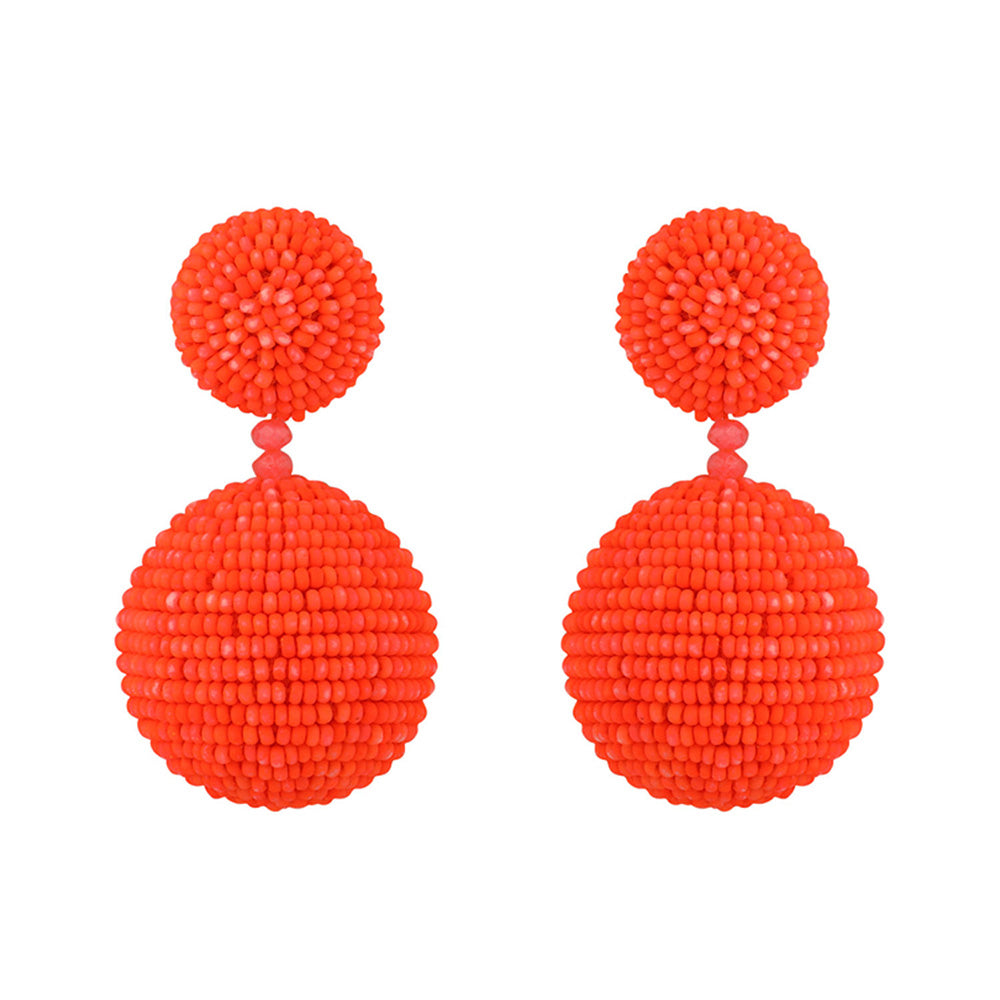 Raya Jewels Orange Decor Bauble Earrings