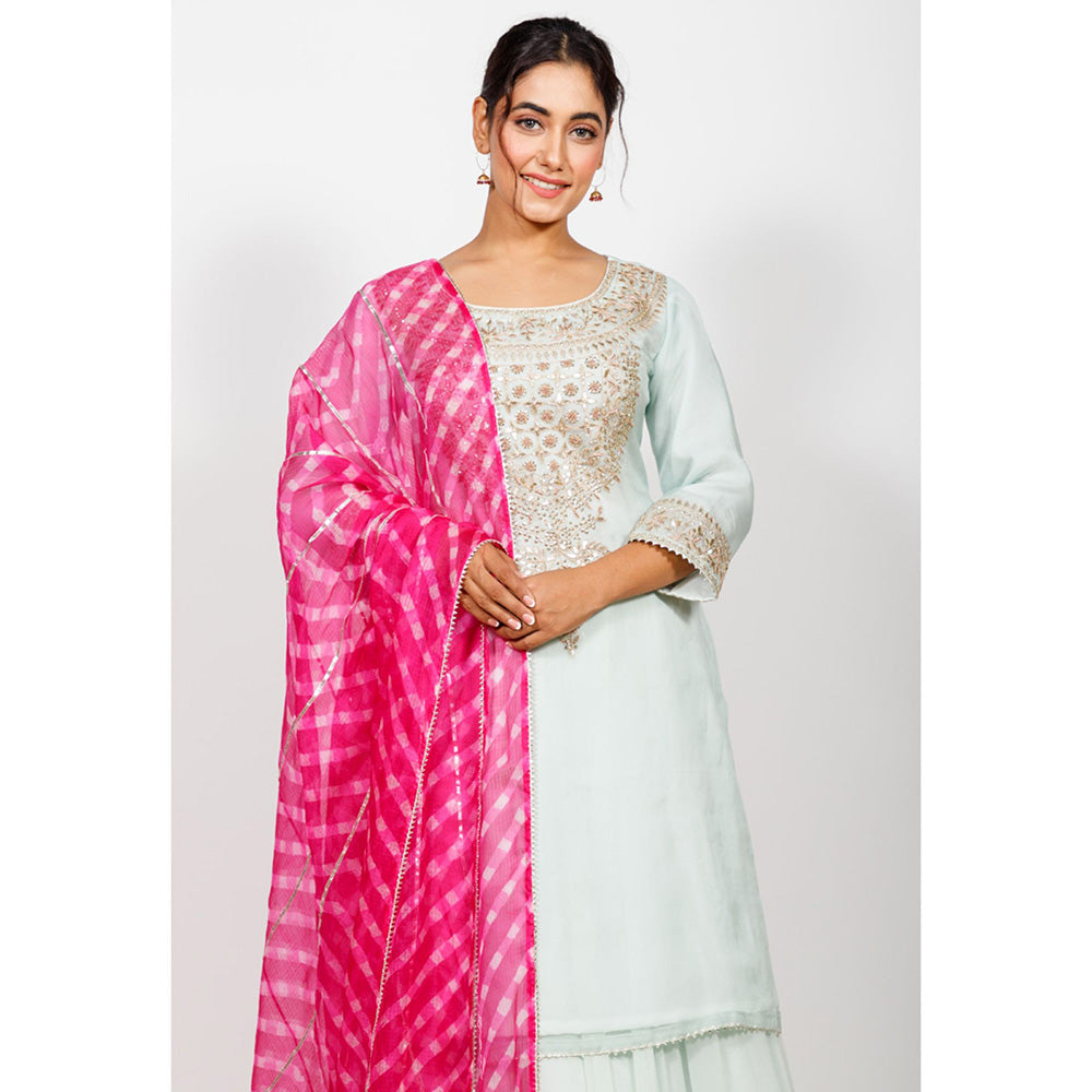 Rhapsody Jaipur Powder Blue Gotapatti Skirt (Set of 3)