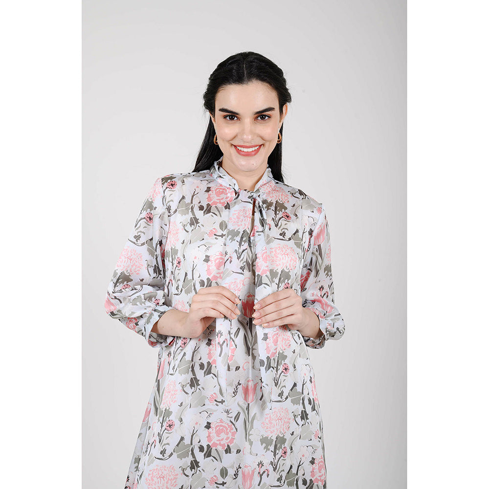 Rhapsody Jaipur Multi Colour Floral Printed Dress