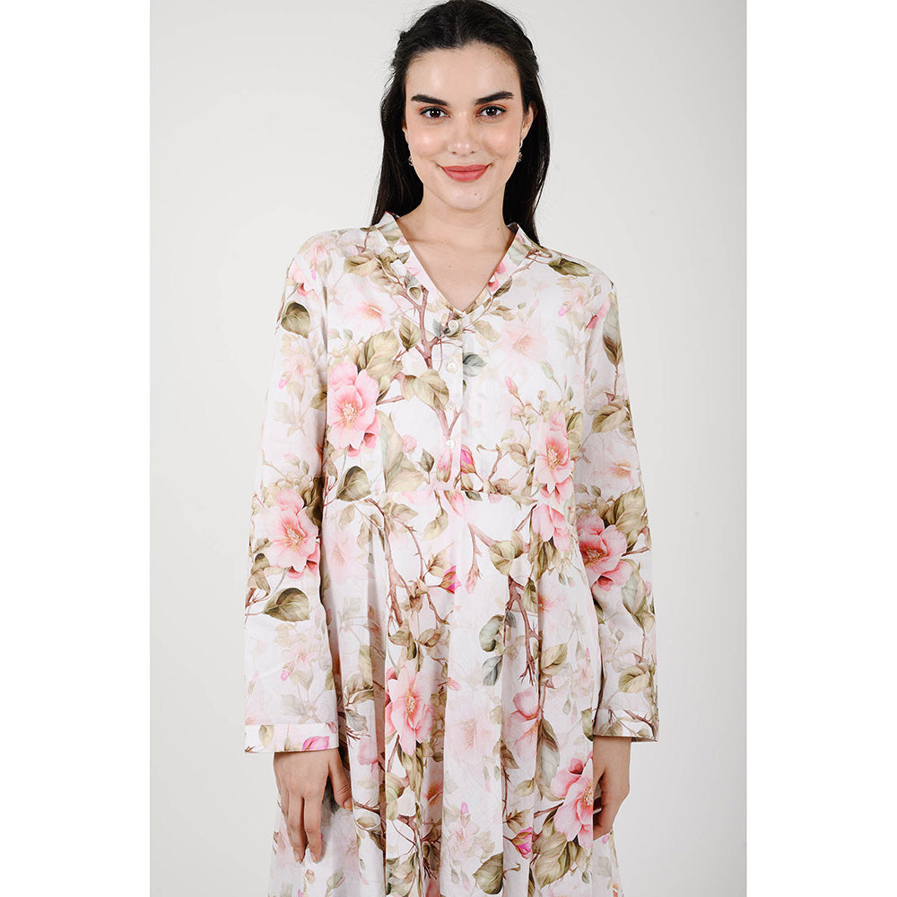 Rhapsody Jaipur Multi Colour Printed Blume Knee Length Dress