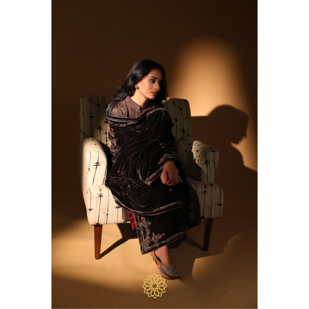 Rhua India Brown Zeba Dushala Dupatta