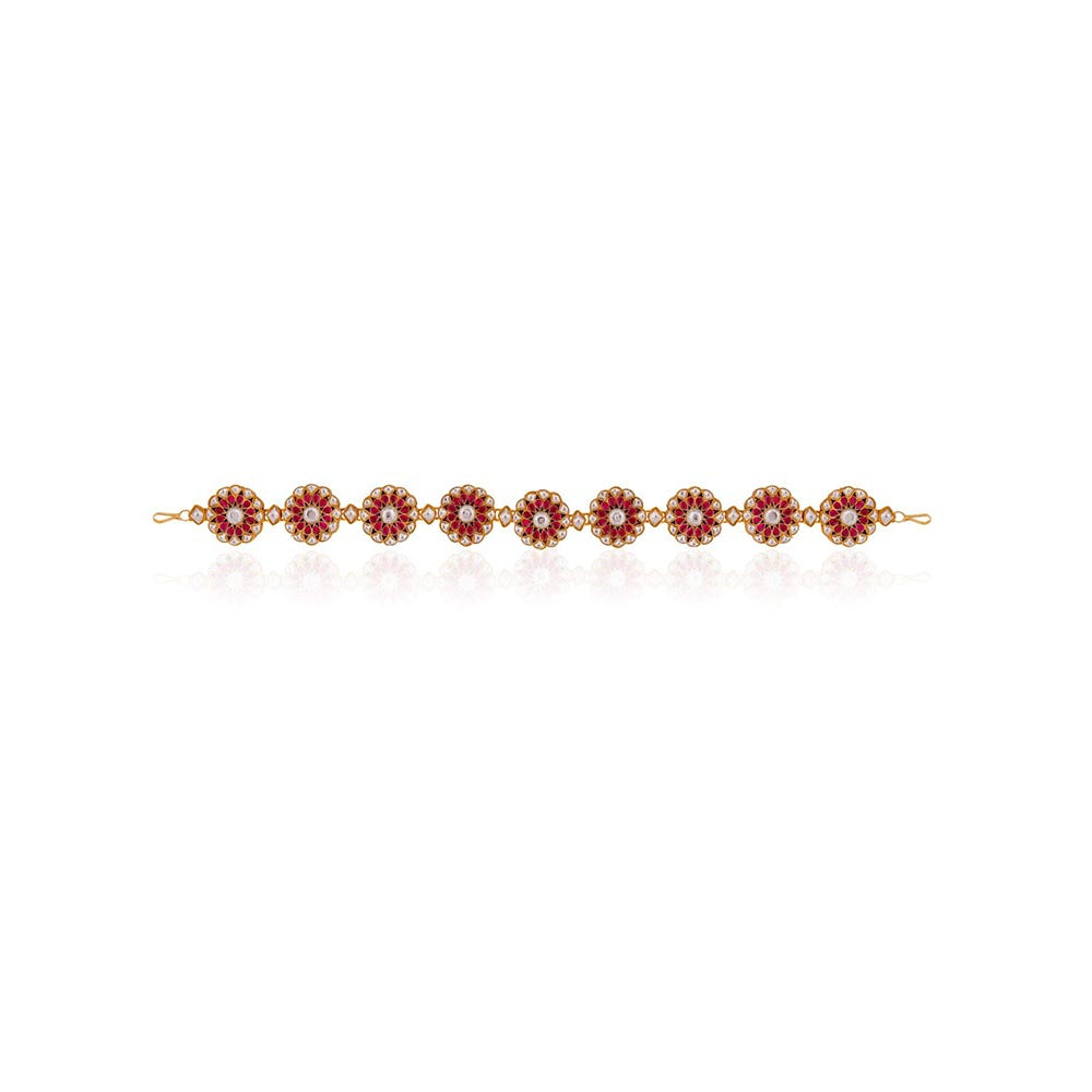 RIANA JEWELLERY South Style Temple Kundan Matha Patti