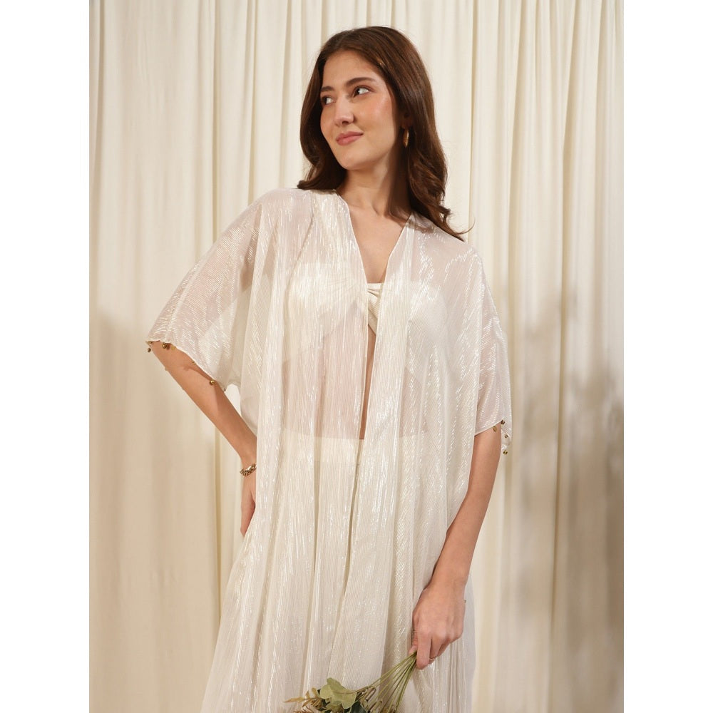 RIRASA Ivory Ruched Co-Ord (Set of 3)
