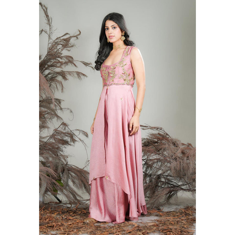 RIRASA Chandrika Pink Kurta And Sharara