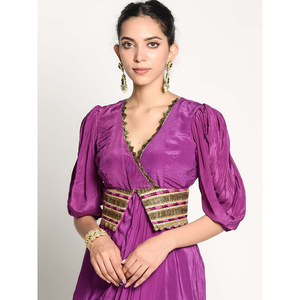 RISHI & VIBHUTI Aalia Bodysuit with Belt (Set of 2)