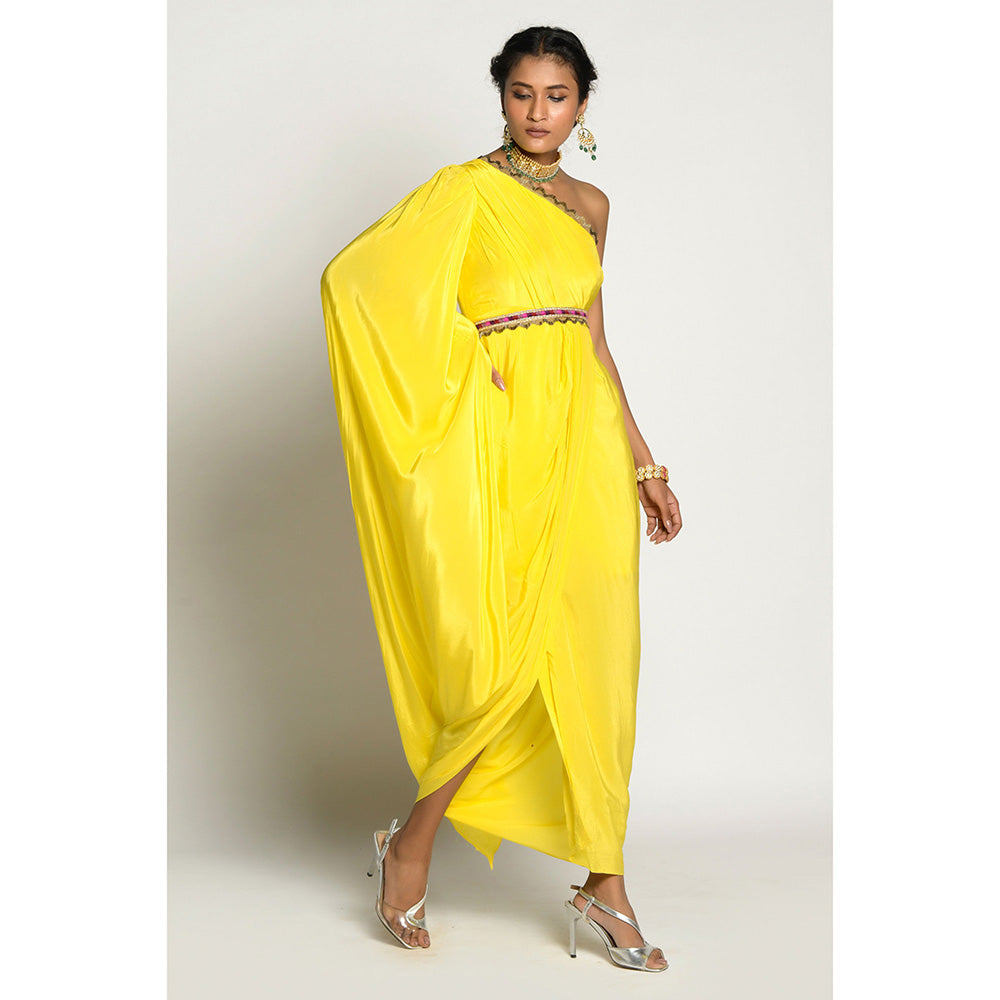 RISHI & VIBHUTI Amber Drape Dress