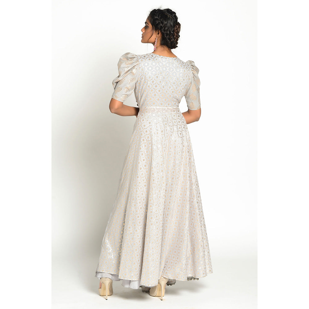 RISHI & VIBHUTI Elizabeth Anarkali with Pant (Set of 2)