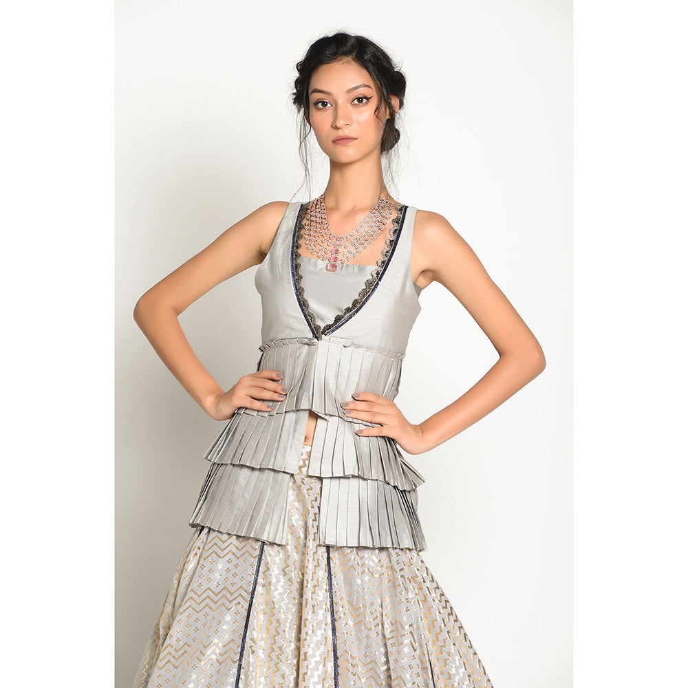 RISHI & VIBHUTI Ella Lehenga with Jacket (Set of 2)