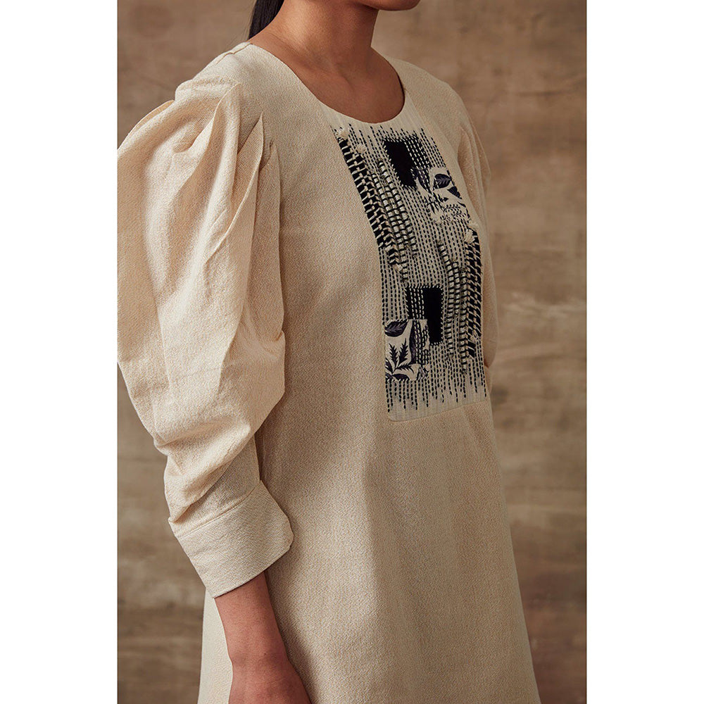 RISHI & VIBHUTI Shift Dress 2.0 in Ivory