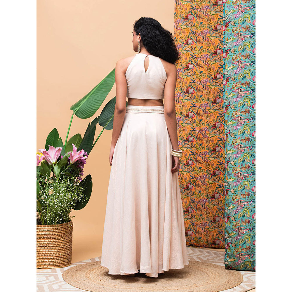 RISHI & VIBHUTI Sea Salt 2.0 Lehenga (Set of 3)