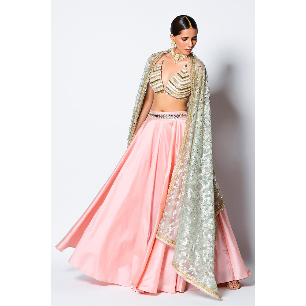 Rishi & Vibhuti Urfi Bralette with Skirt & Dupatta (Set of 3)