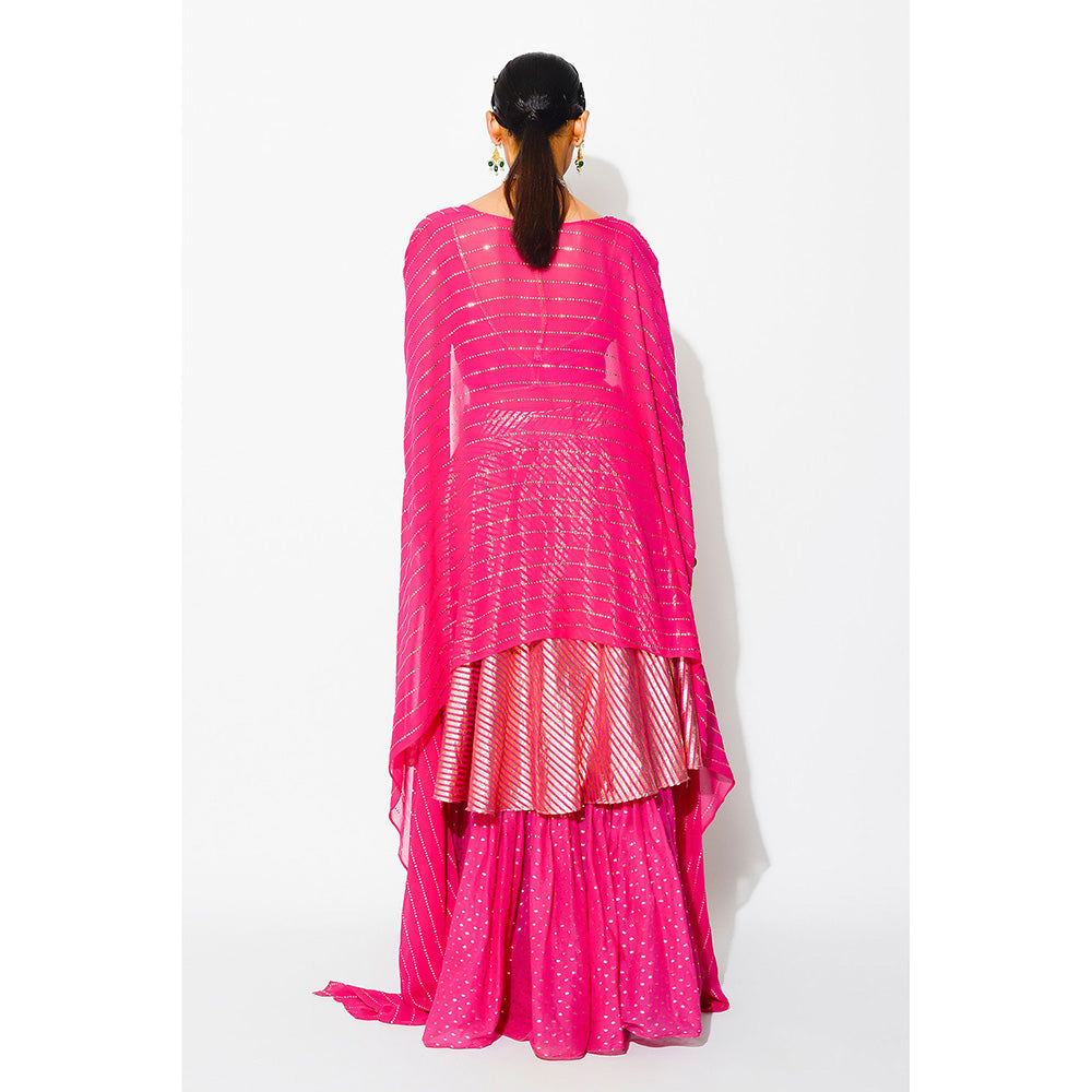 Rishi & Vibhuti Belle Blouse with Skirt & Cape (Set of 3)