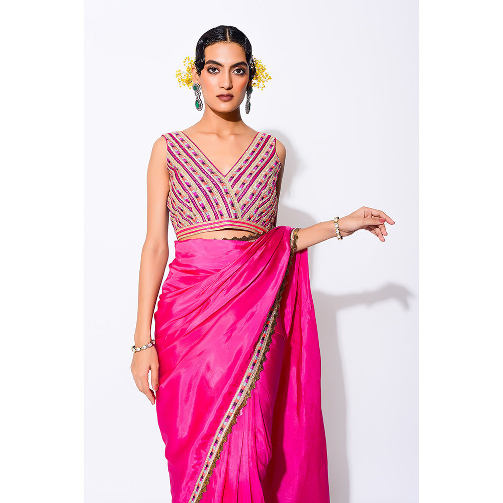 Rishi & Vibhuti Michela Saree with Stitched Blouse