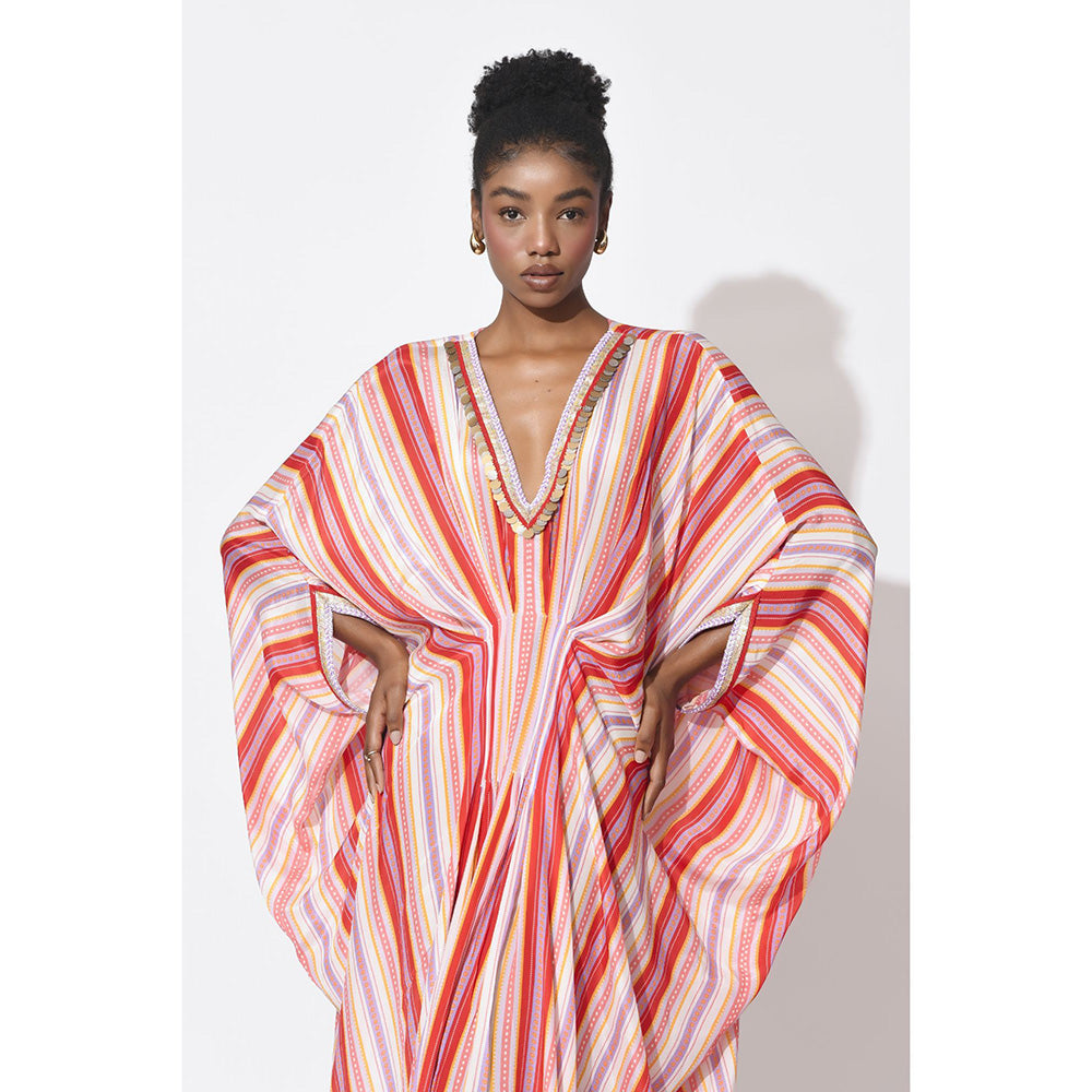 Rishi & Vibhuti Multi Colour Rio Carnival Kaftan