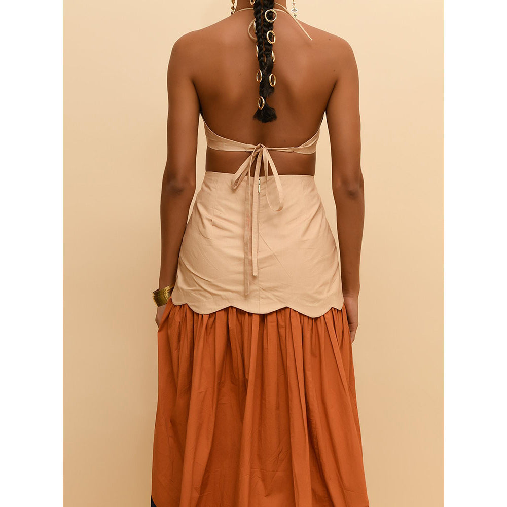 Rishi & Vibhuti Multi-Colour Tail Tier Skirt