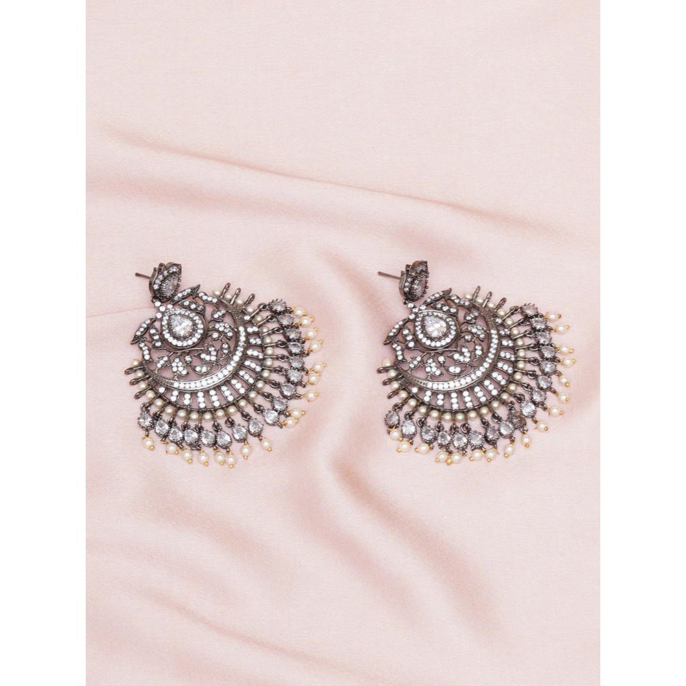 Ritu Singh Pearl Silver Plated Earrings