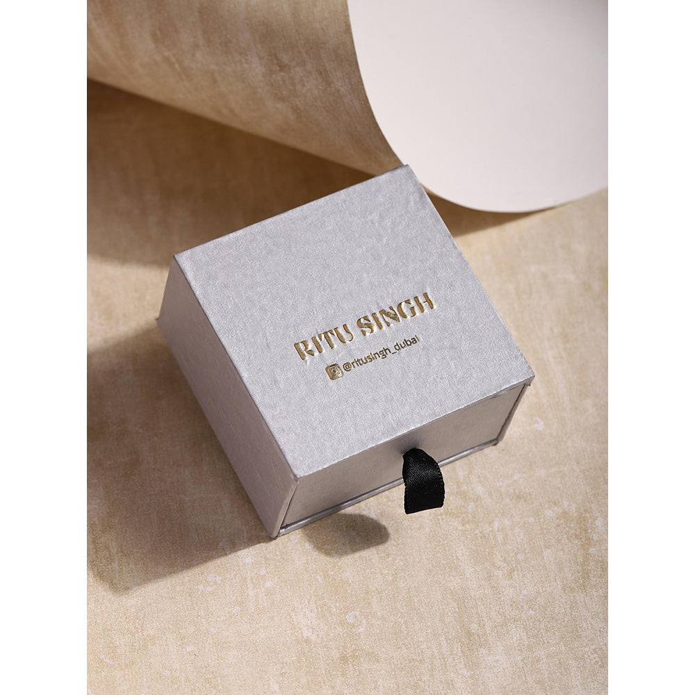 Ritu Singh White Contemporary Studs Earrings