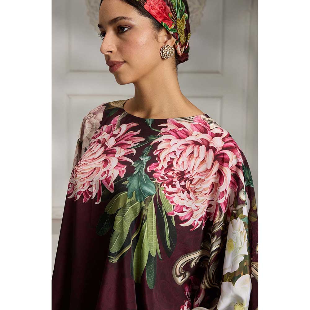 Rivaar by Rocky Star Maroon Floral Printed Top