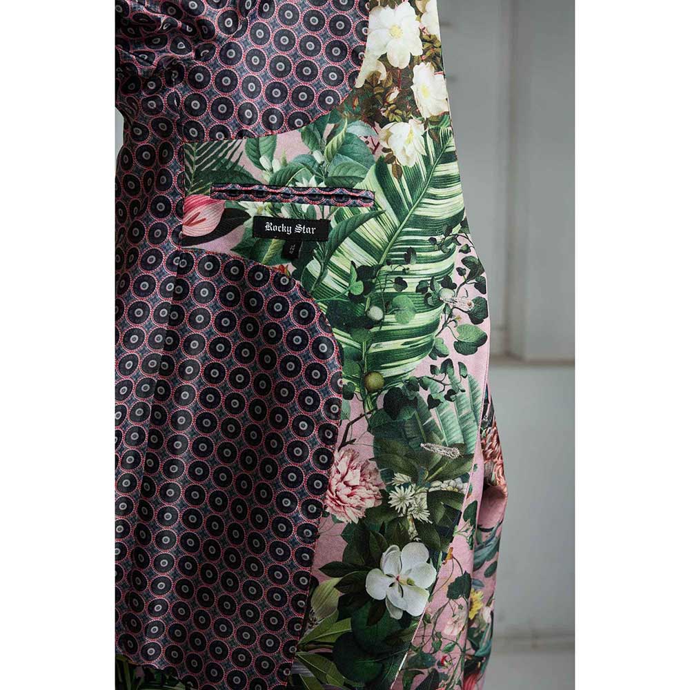 Rivaar by Rocky Star Pink Printed Blazer
