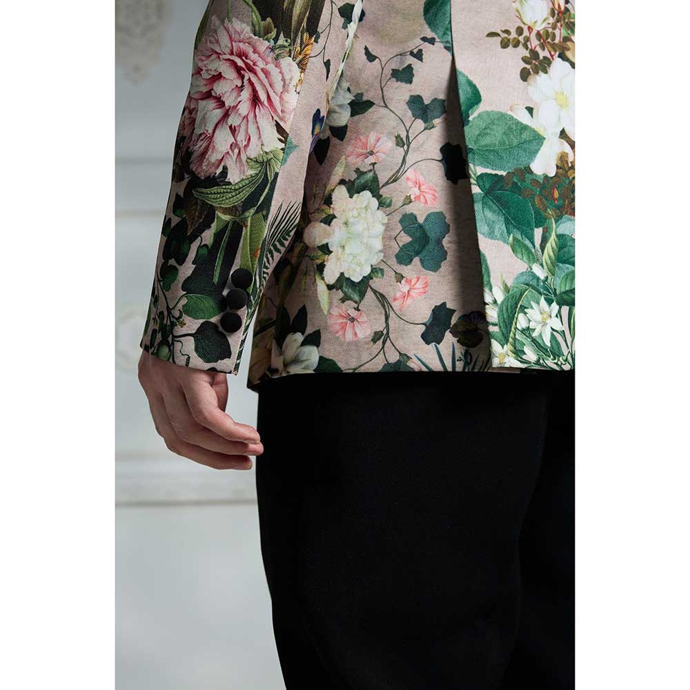 Rivaar by Rocky Star Beige Printed Blazer