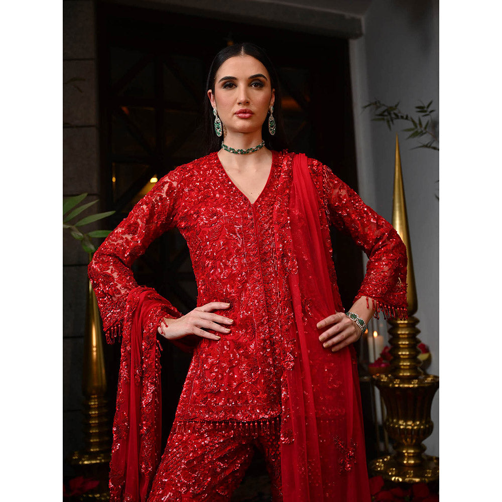 Rococo Amelia Fusion - Red (Set of 3)