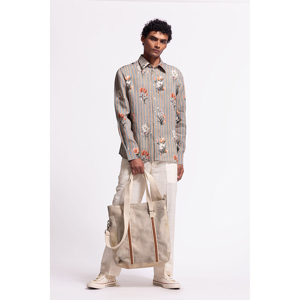 Rohit Bal Stripes Grey Shirt