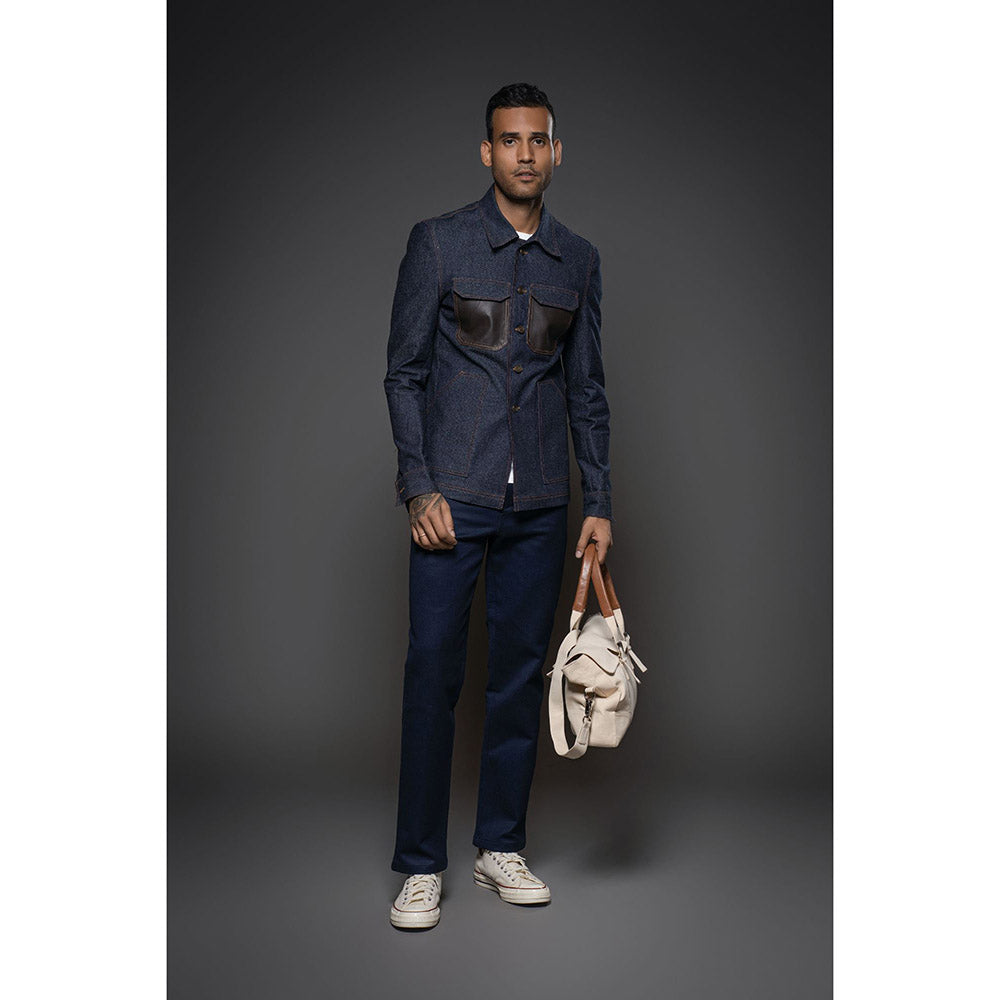 Rohit Bal Blue Men Denim Jacket
