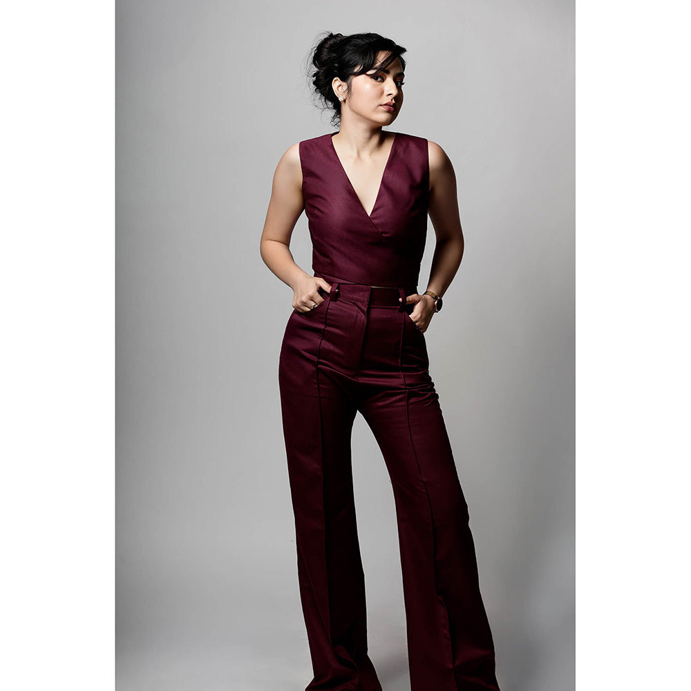 ROSA DAME Calia Wine Sleeveless Top