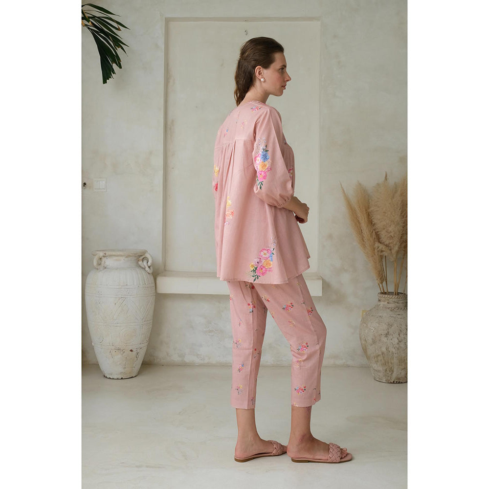 Roza Pret Pink Floral Rosita Top