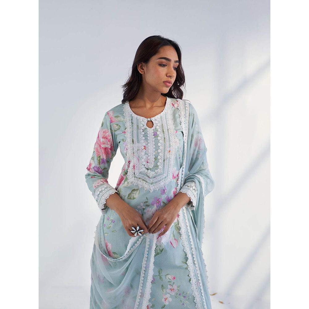 Roze Nyla Blue Dupatta