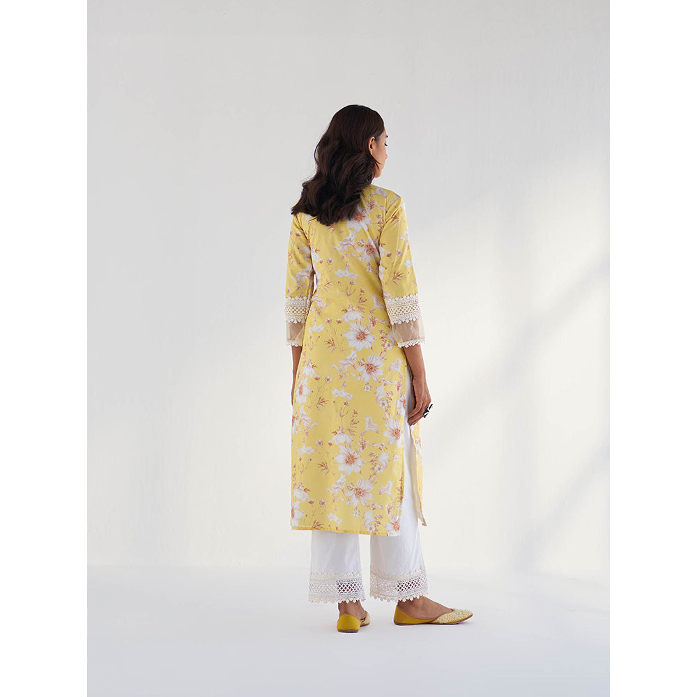 Roze Amina Kurta with Pant & Dupatta (Set of 3)
