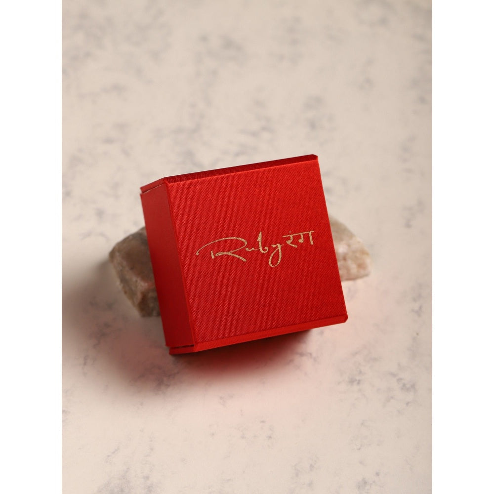 Ruby Raang Studio White Gold Plated Kundan Necklace