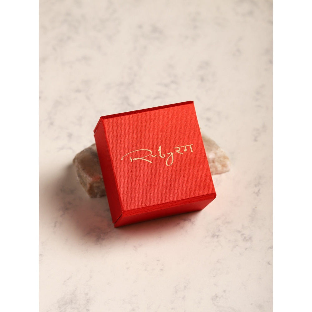 Ruby Raang Studio Blue Enamelled Gold Plated Kundan Bangle