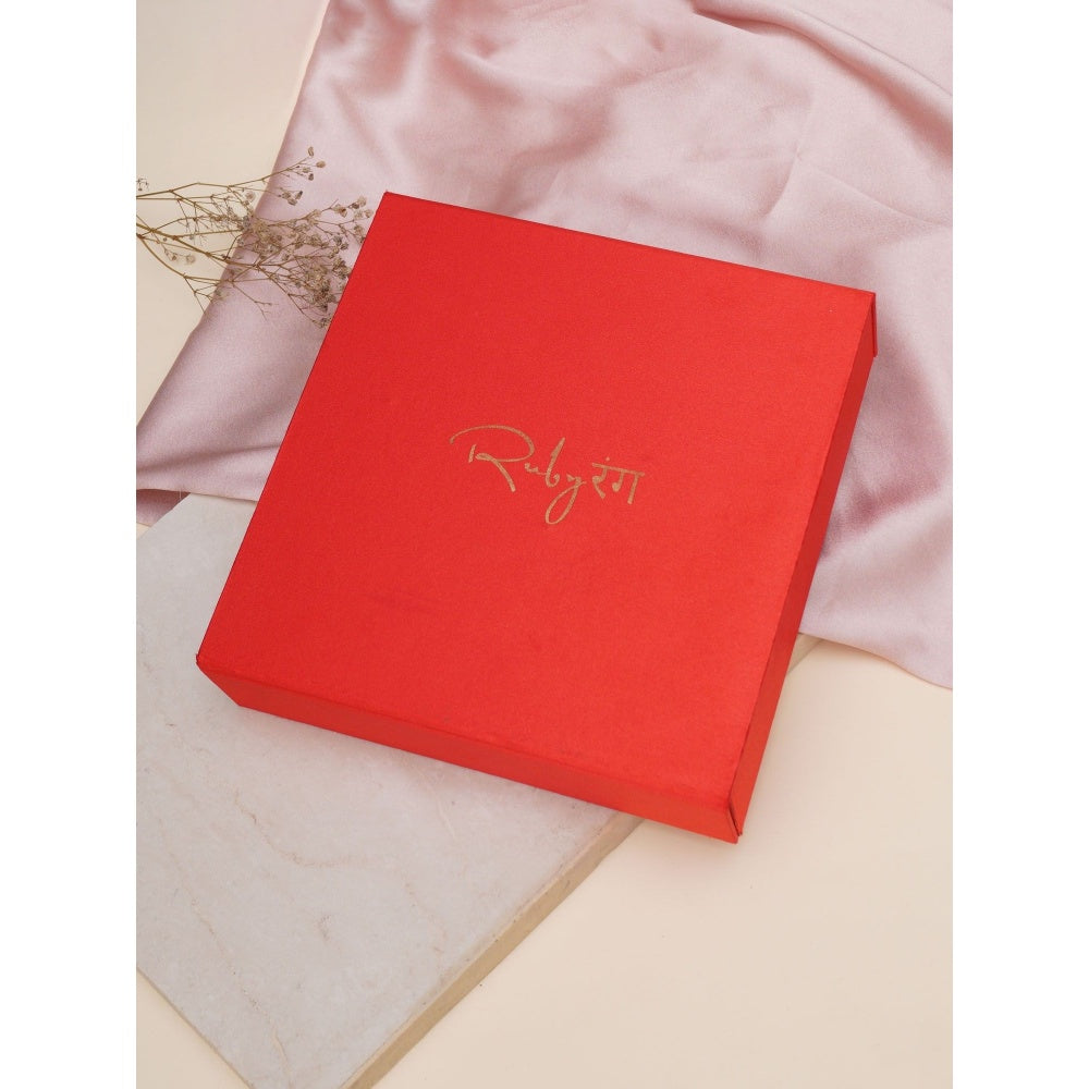 Ruby Raang Studio Dual Tone Kundan Neckpiece with Earrings