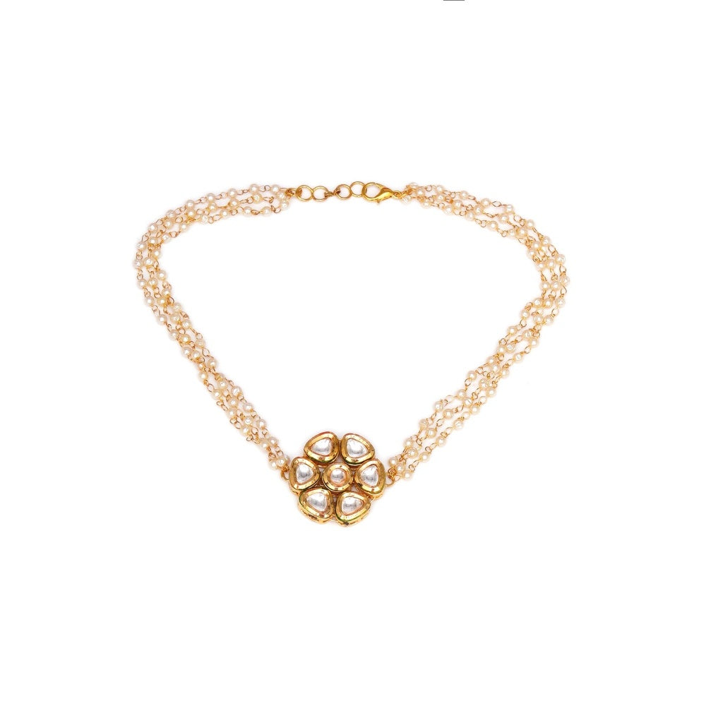 Ruby Raang Studio Kundan and Pearl Choker Neckpiece