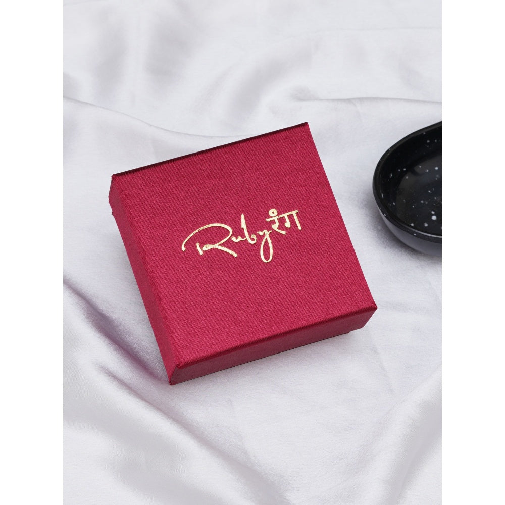 Ruby Raang Studio Golden Lightweight Dangler Earrings