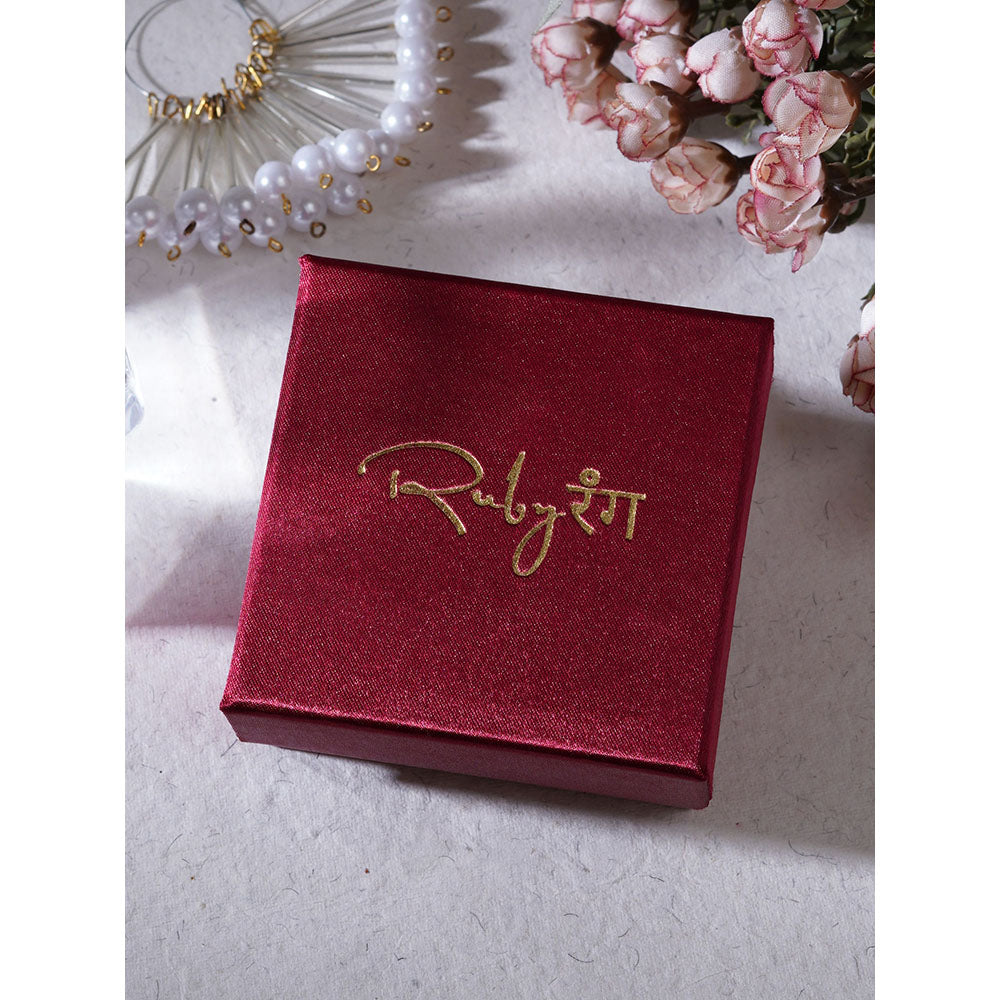 Ruby Raang Studio Midnight Blue Stone & Diamond Earrings